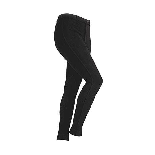 Image of Shires Saddlehugger Horse Riding Jodhpurs in Black - Maids/Childs 11/12Yr, Black