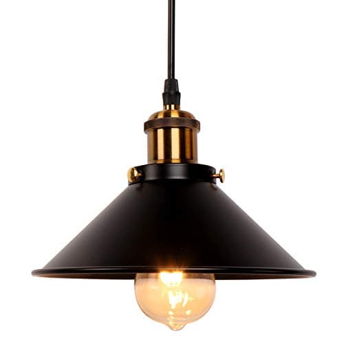 Image of Newrays Industrial Retro Black Iron Kitchen Restaurant Bar Balcony Hanging Pendant Light