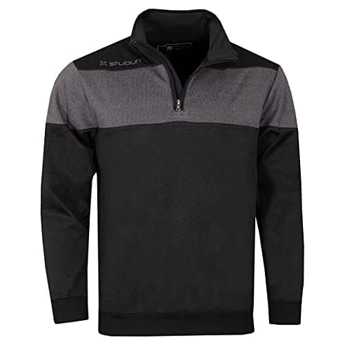 Image of Stuburt Golf Mens Evolve Performance Quarter Zip Sweater - Black - M