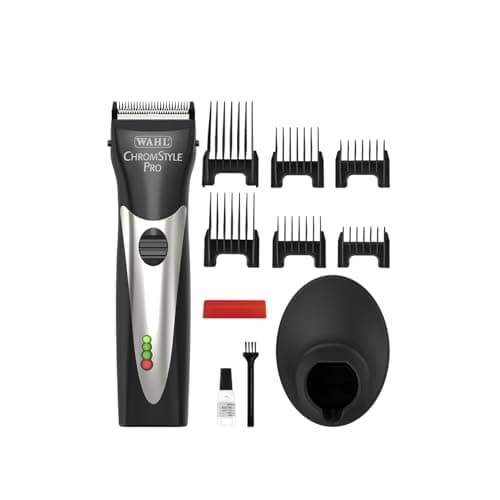 Image of Wahl Chromstyle, Professional Hair Clippers, Pro Haircutting Kit, Cordless, Rechargeable, Fast Charging, Adjustable Blade, Snap On/Off Blades, Lightweight, Barbers Supplies