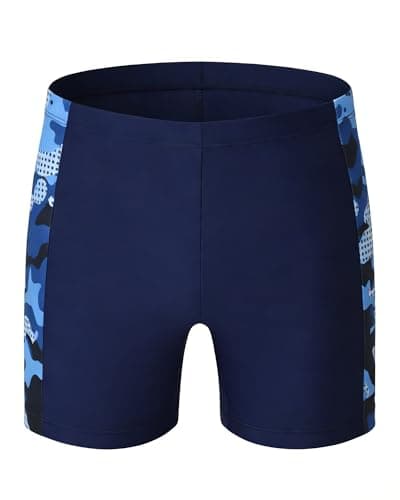 Image of TEMIRA Boys Swimming Trunks 5-6 Years Kids Elasticated Swim Board Shorts Drawstring Mesh Liner Quick Dry Toddler Blue Beach Swimwear