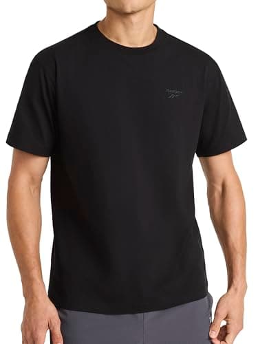 Image of Reebok Mens Vector Embroidery Crewneck T-Shirt, Black, Medium