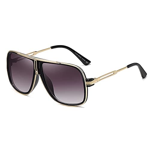 Image of SHEEN KELLY Retro Sunglasses Men Vintage Oversized Pilot Sunglasses Women Classic Fashion Mirror Eyewear Unisex