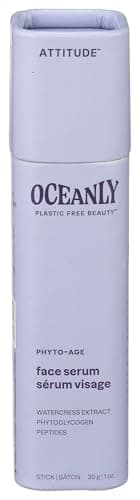 Image of ATTITUDE Oceanly Face Serum Stick, EWG Verified, Plastic-free, Plant and Mineral-Based Ingredients, Vegan Skin Care Products, PHYTO AGE, Unscented, 30 grams