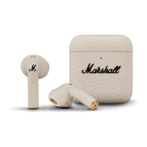 Image of Marshall Minor IV Bluetooth Earphones - Water Resistant Earphones Bluetooth Wireless Earbuds With 30+ Hours Playtime (Cream)