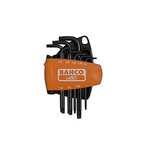 Image of Bahco BE-9575 Offset Screwdrivers for Torx Head Screws, Black/Orange, Set of 8 Piece