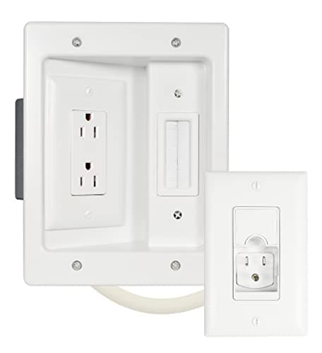 Image of SANUS in-Wall TV Power and Cable Management Kit White