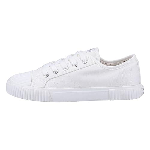 Image of Hush Puppies Ladies Brooke Canvas Trainer, White, 6