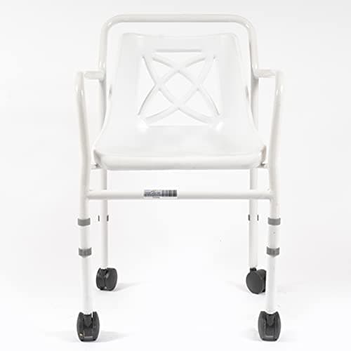 Image of NRS Healthcare Height Adjustable Mobile Shower Chair