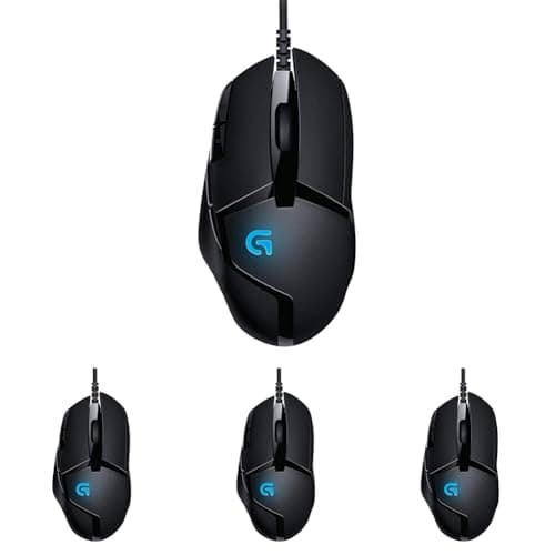 Image of Logitech G402 Hyperion Fury Wired Gaming Mouse, 4,000 DPI, Lightweight, 8 Programmable Buttons, DPI Switch Button, Compatible with PC/Mac - Black (Pack of 4)