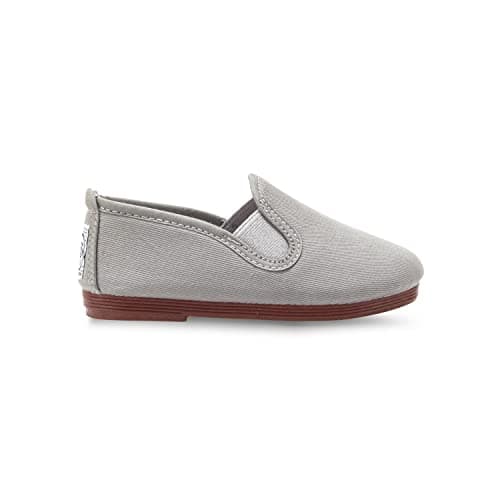 Image of Flossy Style Kids Grey Pamplona Slip on Plimsoll (UK_Footwear_Size_System, Toddler, Numeric, Medium, Numeric_4)