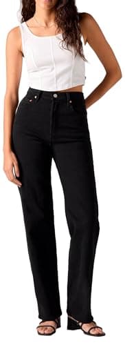 Image of Levi's Women's Ribcage Full Length Jeans, Black Sprout., 30W x 32L