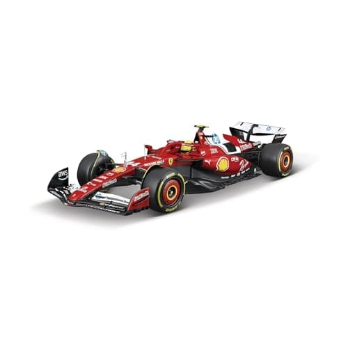 Image of Bburago F1 Ferrari SF-25 2025 Lewis Hamilton w/Helmet 1:18 Diecast Model