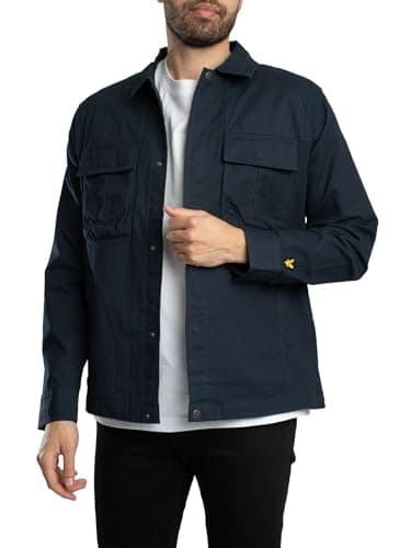 Image of Lyle & Scott Mens Overshirt Dark Navy XL