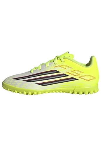 Image of adidas Unisex Kids F50 Club Turf Football Shoes Kids, Team Solar Yellow 2/core Black/Lucid red, 3 UK