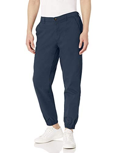 Image of Amazon Essentials Men's Straight-Fit Chino Jogger Pant, Navy, Large