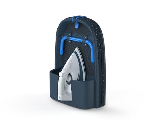 Image of Joseph Joseph Pocket Plus Folding Space Saving Compact Ironing Board For Countertop, Black/Blue