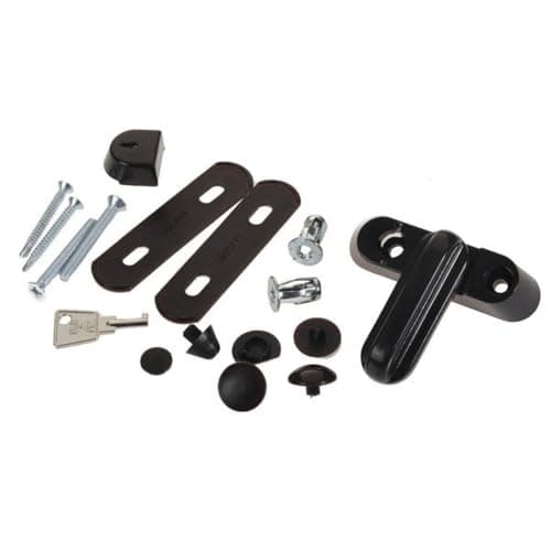 Image of Ironmongery Solutions® Fab&Fix Sash Jammer Kit – High-Security UPVC Window & Door Jammer, Anti-Forced Entry Locking Arm (Brown)