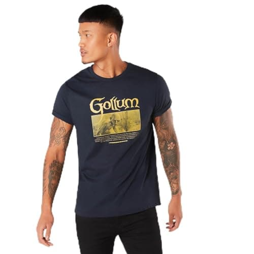 Image of Lord of The Rings Gollum Men's T-Shirt - Navy M