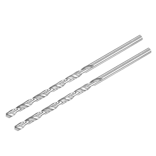 Image of sourcing map HSS(High Speed Steel) Extra Long Twist Drill Bits, 6mm Drill Diameter 160mm Length 2 Pcs