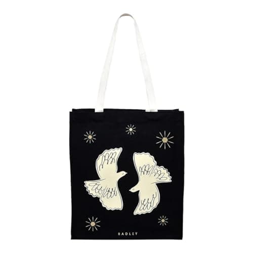 Image of RADLEY London Womens Two Turtle Doves Medium Open Top Tote Shoulder Bag in Black