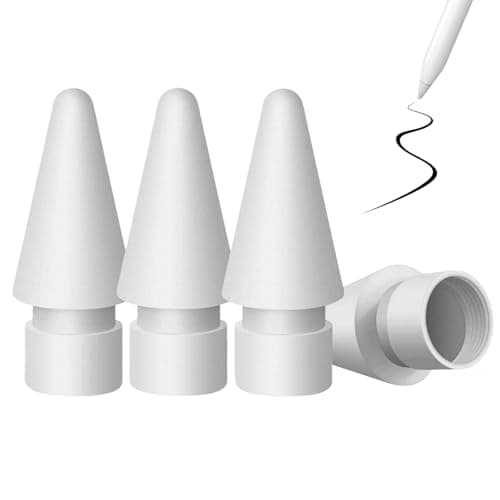 Image of FENGRUI 4 Pack Tips Compatible with Apple Pencil Tip 1st Gen and 2nd Generation Nib,High Sensitivity Pencil Nibs Replacement Tips,White Nibs Accessories Suitable for Pad Pencil Nibs