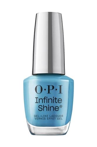 Image of OPI Nail Polish, Infinite Shine Long-wear System, 2nd Step, Gel-Like Nail Varnish with no UV lamp needed, Never Leavin' Blue 15ml
