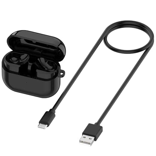 Image of YUULNMOP Charging Case Compitable for Samsung Galaxy Buds3 Pro R630,Wireless Type-C Fast Charger Dock Charging Box with Charging Cable for Samsung Buds 3 Pro R630 Earphones (Black)