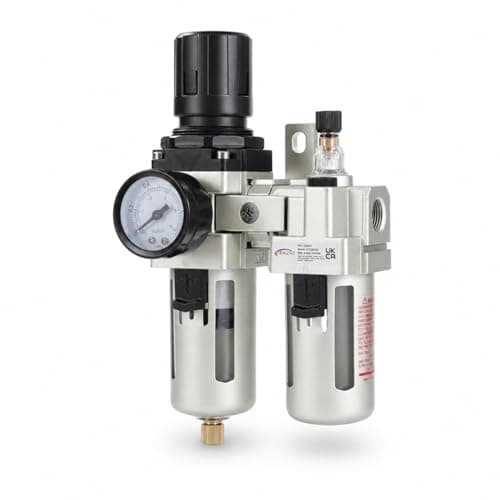 Image of ORAZIO Air Compressor Filter Regulator Water Trap Moisture Humid Removal for Paint Spray Guns and Pneumatic Tools Oil Lubricator Industrial Grade 214176