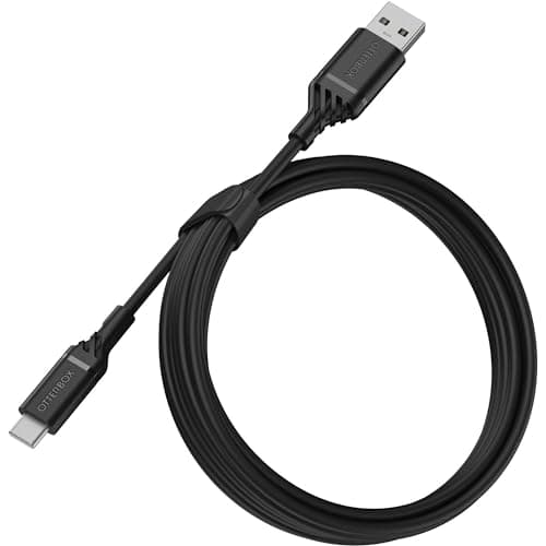 Image of OtterBox Reinforced USB-A to USB-C Cable, Charging Cable for Smartphone and Tablet, Ultra-Rugged, Bend and Flex Tested, 2M, Black