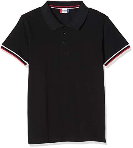 Image of Clique Mens Newton Stripe Detail Polo Shirt Black 3XL