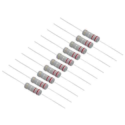 Image of PATIKIL 3Watt 0.22 Ohm Carbon Film Resistor, 30 Pcs 5% Tolerance Resistors Axial Lead Colored Ring for DIY Projects and Experiments