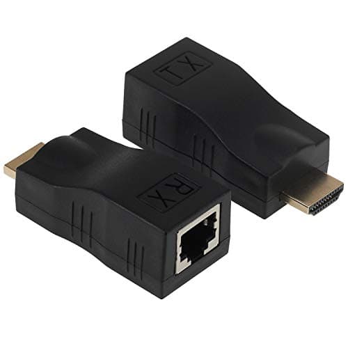Image of Yeebline HDMI to RJ45 Extender, HDMI Converter Repeater, 2-Pack HDMI Extender Transmitter and Receiver Network RJ45 Over Ethernet LAN Cat 5e / 6 / 6e, Support HDTV 1080P 3D