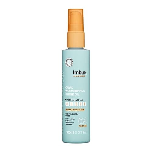 Image of Imbue Curl Worshipping Shine Hair Oil Serum - Vegan and Curly Girl Method Compliant, 100ml, Transparent