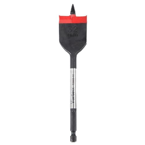 Image of C.K Tools Vorteck Fast Flat Wood Drill Bit 32mm x 152mm, Threaded Self-Driving Tip, Impact Rated 1/4" Hex Quick Lock Shank, Heat Treated Carbon Steel, Wood Plastic Composite CK T2953-32