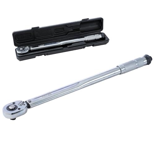 Image of KATSU Tools 1/2-Inch Drive Ratchet Torque Wrench 28-210 Nm Micrometre Reversible Mechanic Hand Tool in Plastic Storage Case 423901