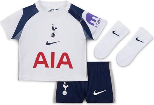 Image of Tottenham Hotspur 2025/26 Stadium Home HJ5641-101 3-Piece Nike Replica Football Jersey Set For Babies/Toddlers, White/Binary Blue/Light Iron Ore, HJ5641-101, 24-36