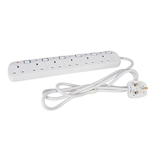 Image of Powermaster 379955 Switched Extension Lead with Neon Indicator 230V 6-Gang 2m
