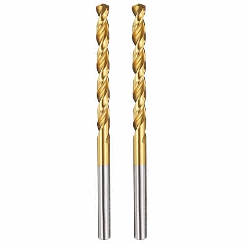 Image of Kozelo 2pcs Drill Bit - [4.9mm Diameter] M42 8% Cobalt HSS Cutting Tool for Machining Hard Metal Stainless Steel Woodworking Handicraft Use, 135° Cutting Angle TiN