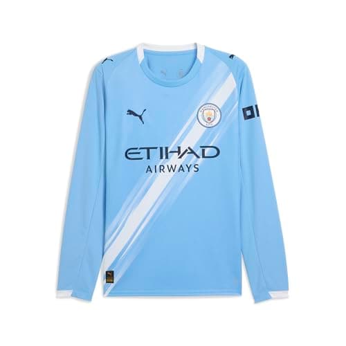 Image of PUMA Manchester City Home Shirt Long Sleeve 2025/26 Season - Replica - Men - Team Light Blue - Size: L