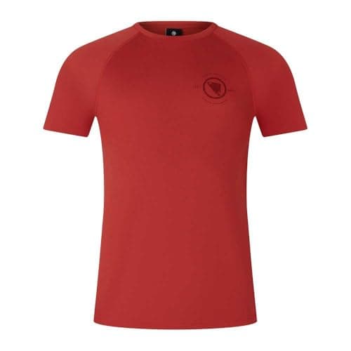 Image of Endura Loop Short Sleeve Tech Shirt, Red, L