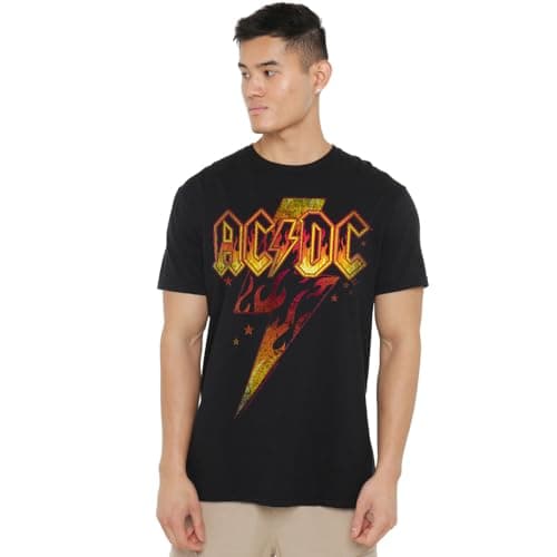 Image of ACDC Fire Bolt Unisex T Shirt, Black, XXX-Large
