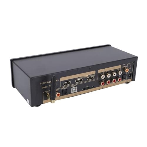 Image of Tonysa 5.1 Audio Decoder, DAC Converter with HDMI ARC/Optical/Coaxial/USB, DTS Decoder to 5.1CH Bluetooth5.0 Receiver for Home Theater TV (Black)