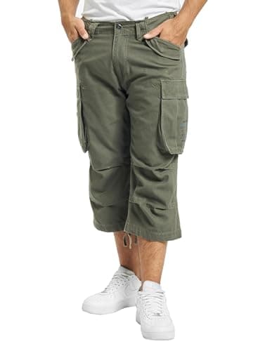 Image of Brandit Industry Vintage 3/4 Shorts, color: olive, size: S