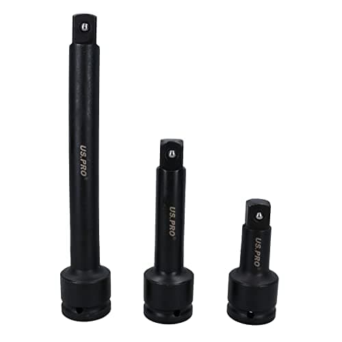 Image of US PRO Tools 3pc 3/4" dr Impact Extension Bar Set Bars for Sockets 3950