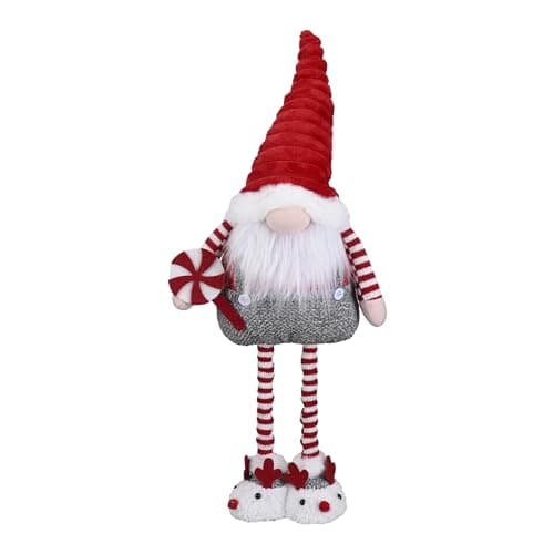 Image of Valery Madelyn Large Christmas Gonk Decorations, Red and White Standing Gnome Gifts for Women Kids, Xmas Pull Up Gonk with Stretchable Leg, 50-64cm