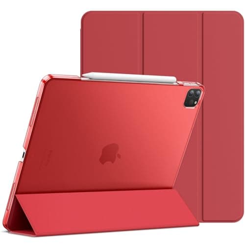 Image of JETech Case for iPad Pro 12.9-Inch (2020/2018 Model, 4th/3rd Generation), Compatible with Pencil, Cover Auto Wake/Sleep (Red)