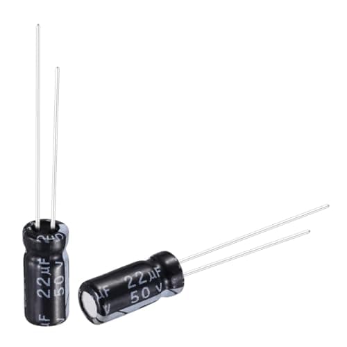 Image of sourcing map 22uF 50V 5x11mm Electrolytic Capacitor, Radial Leads Aluminum Capacitors for TVs, LCD Monitor, VCD, 50Pcs