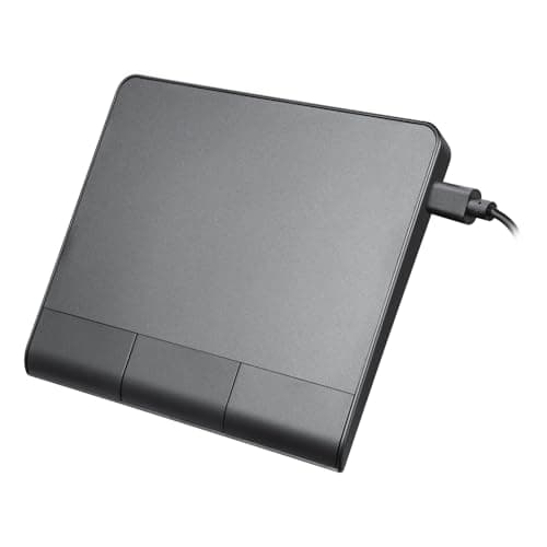 Image of Perixx PERIPAD-506 Wired Slim USB Touchpad, Large Size 135x116x14mm, Multi-Touch Navigation, Detachable USB-C Cable, Black