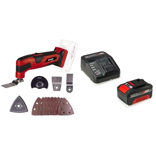 Image of Einhell TC-MG 18 Li Power X-Change 18V Cordless Multi Tool with Battery and Charger | Oscillating Cutting and Sanding Tool for Wood, Plastic, Metal and Tile | Multitool Kit with Accessories